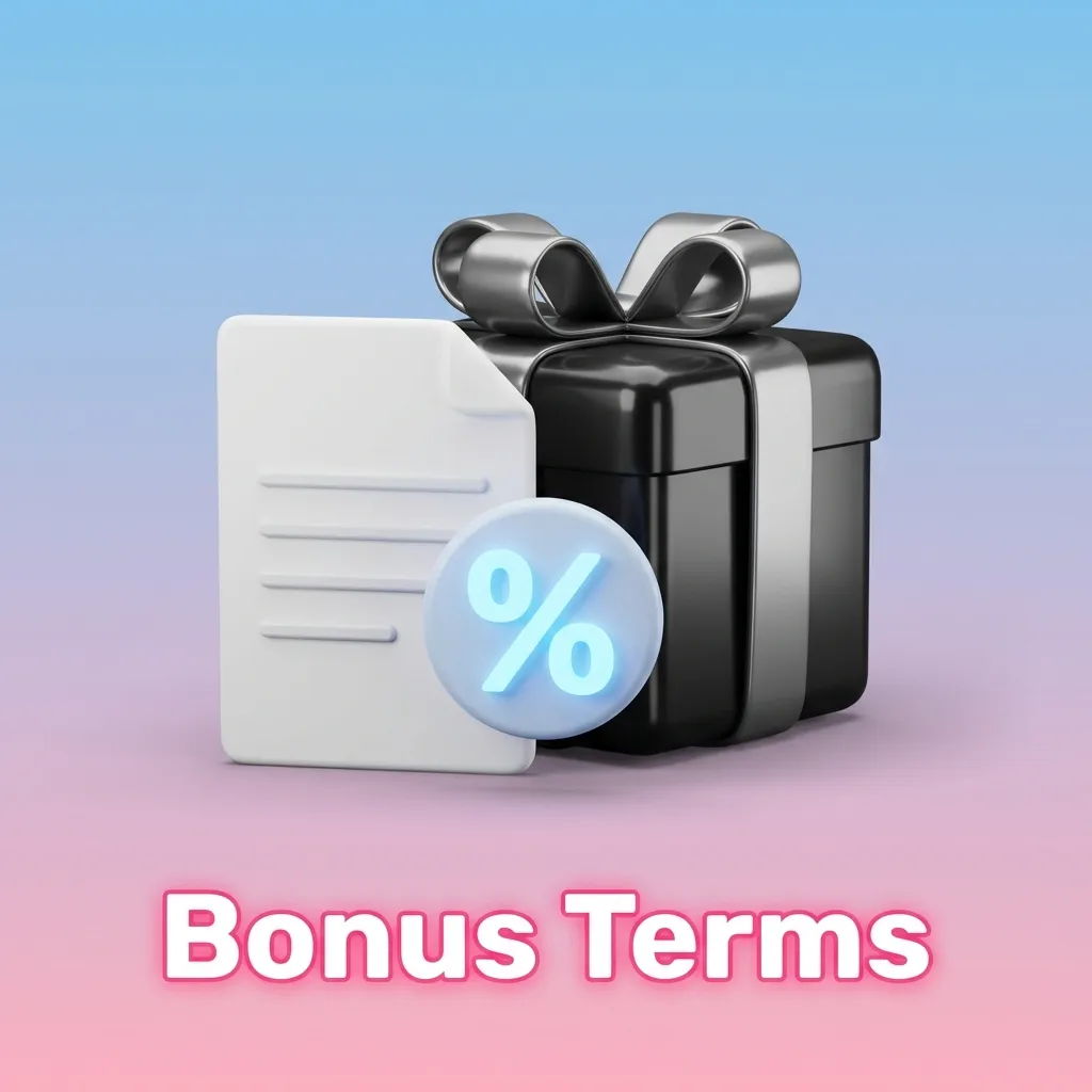 Text listing bonus terms and conditions including wagering requirements, age restrictions, and withdrawal rules