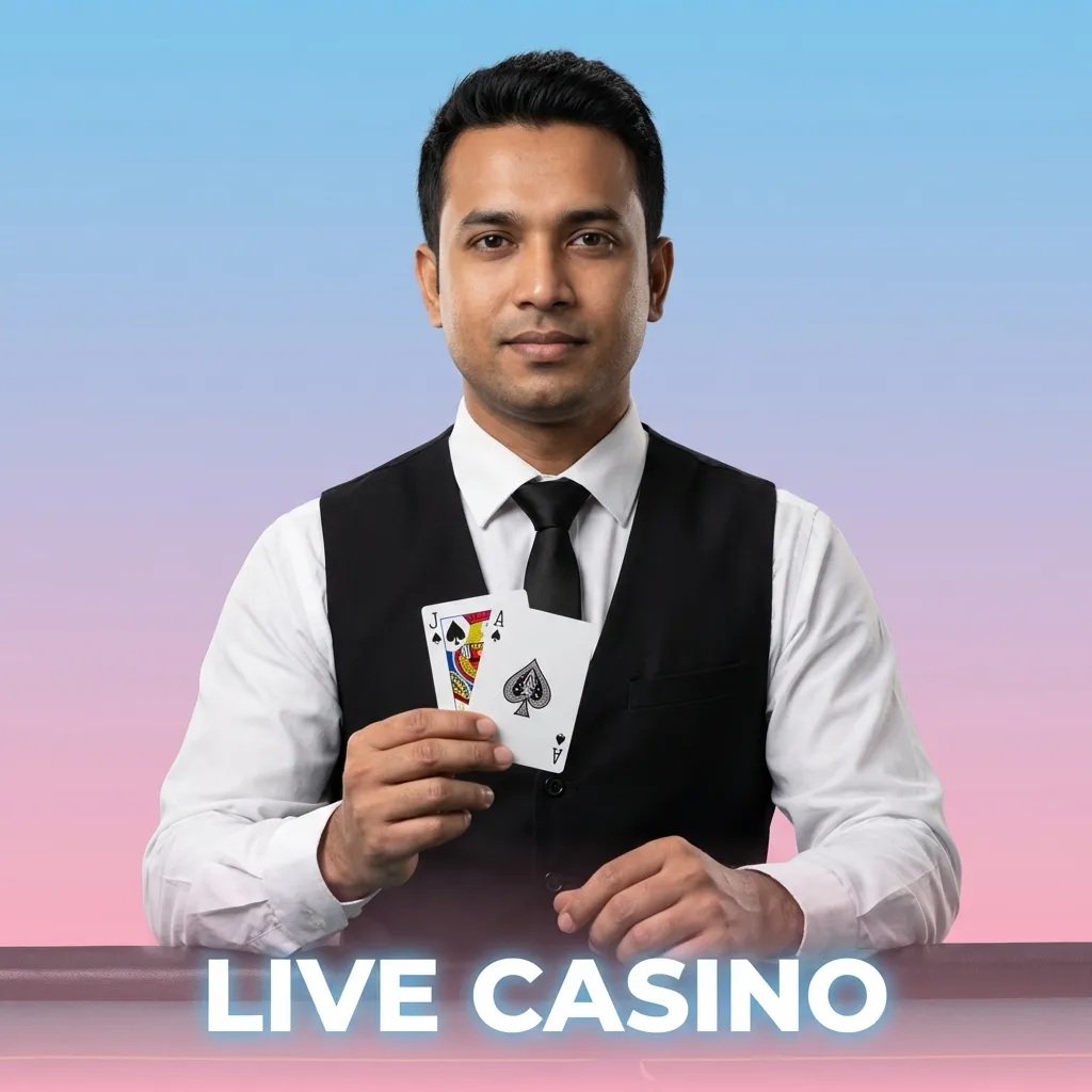 Professional dealer at live casino table streaming real-time gameplay with cards and chips