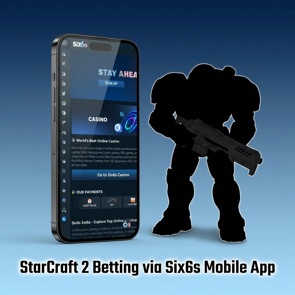 Six6s mobile app interface showing StarCraft 2 betting options and navigation for Bangladesh users