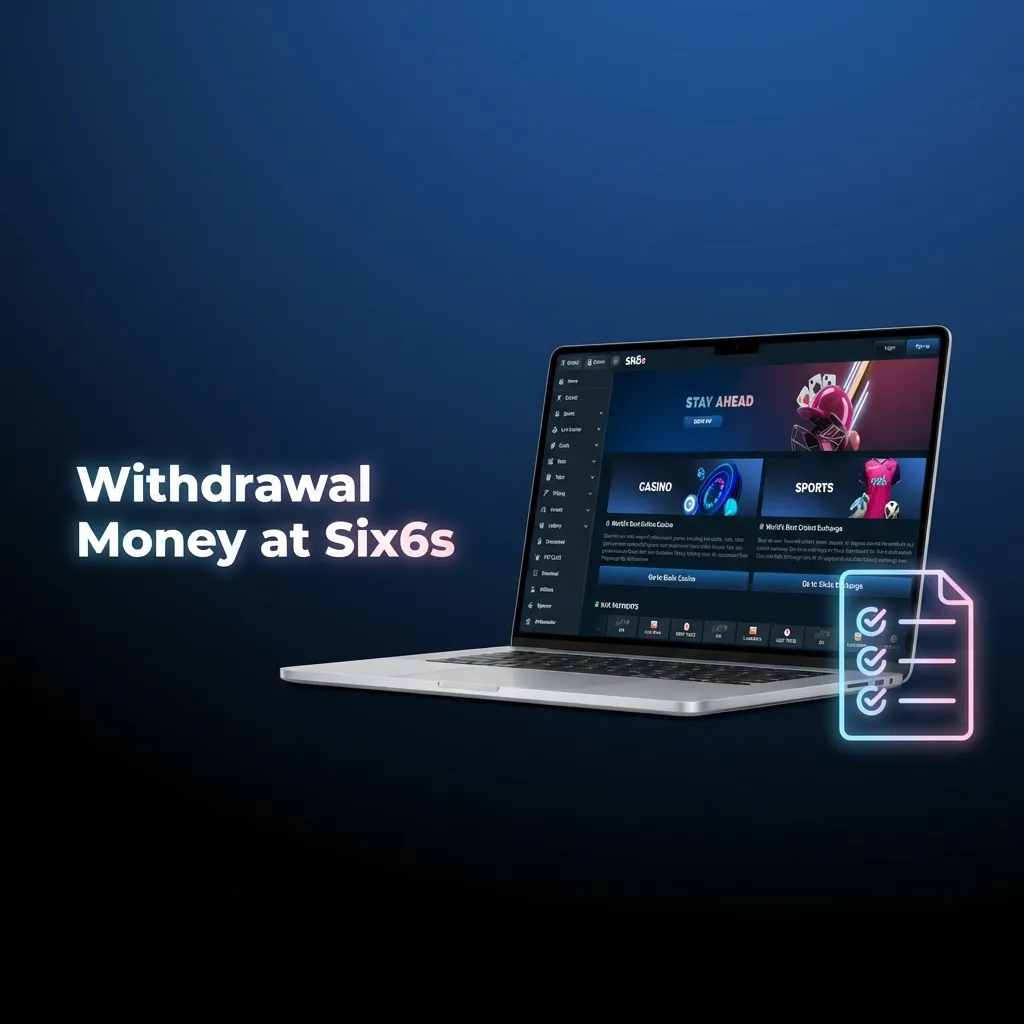 Six6s withdrawal process dashboard showing steps to securely transfer winnings to your bank account